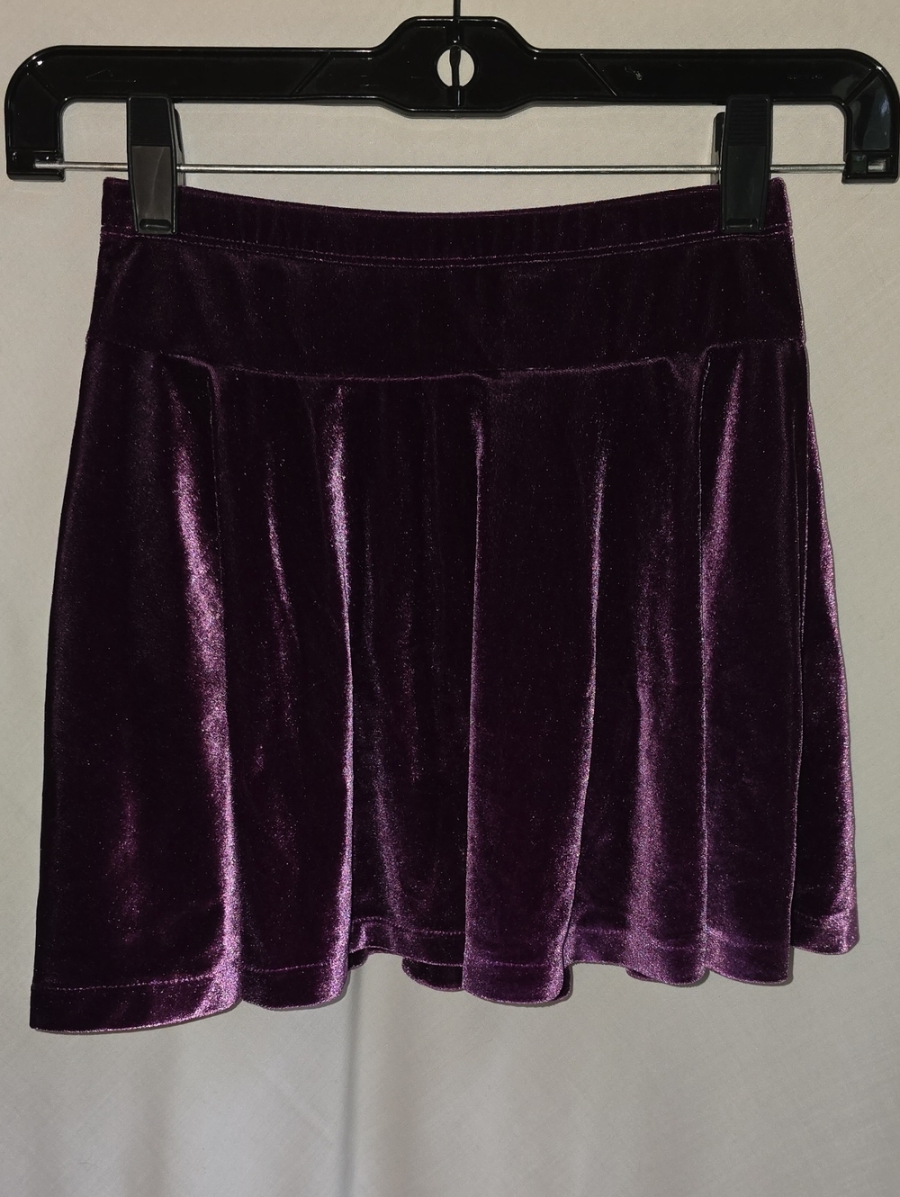 Lands' End Girls Velvet Skater Skirt in Purple